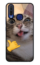 Silly Cat Call Vivo Y11/Y12/U10 Glass Case