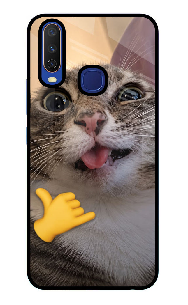 Silly Cat Call Vivo Y11/Y12/U10 Glass Case