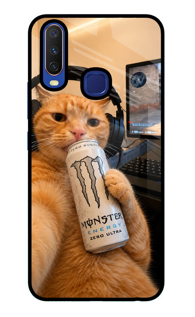 Gamer Cat Energy Vivo Y11/Y12/U10 Glass Case