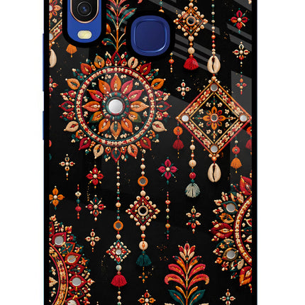 Boho Noir Vivo Y11/Y12/U10 Glass Case