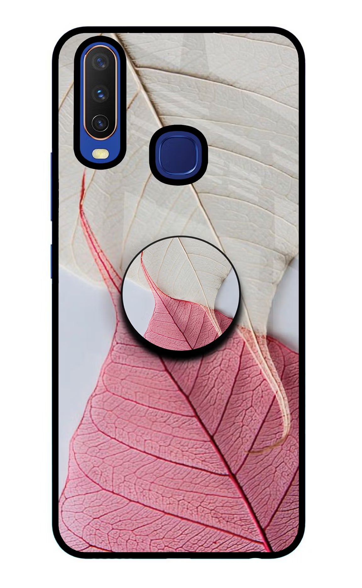 White Pink Leaf Vivo Y11/Y12/U10 Pop Case by Casekaro