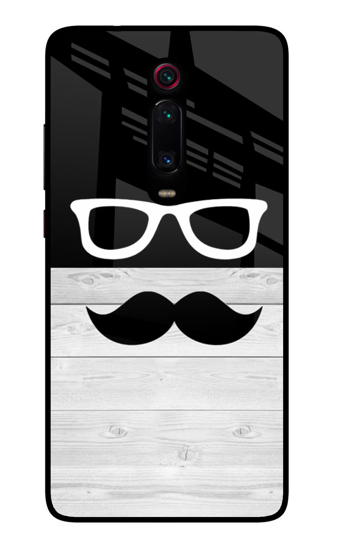 Mustache Redmi K20/K20 Pro Glass Case Back Cover by Casekaro