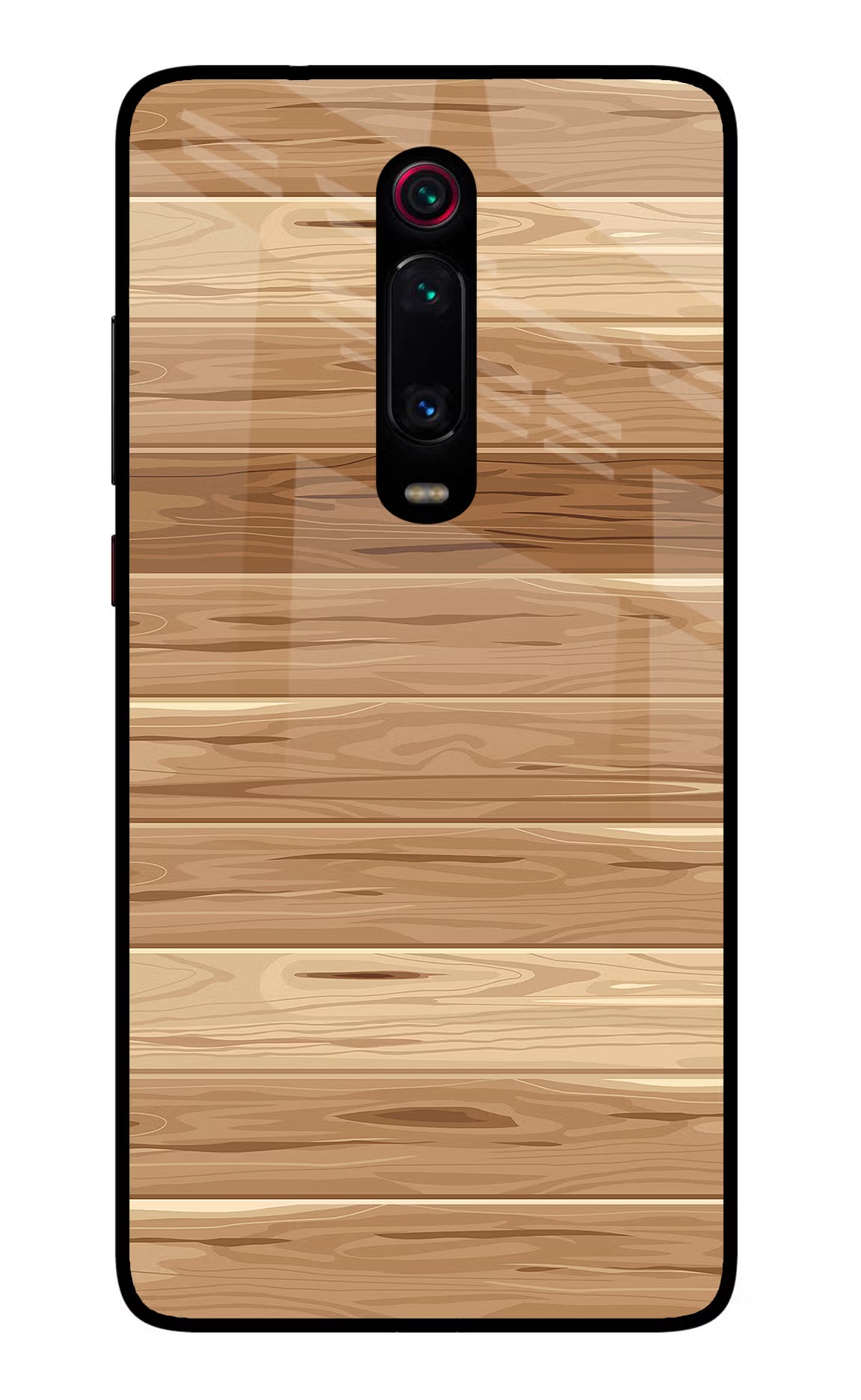 Wooden Vector Redmi K20/K20 Pro Glass Case Back Cover by Casekaro