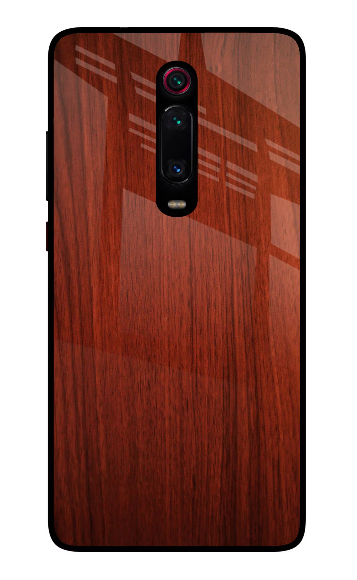 Wooden Plain Pattern Redmi K20/K20 Pro Glass Case Back Cover by Casekaro