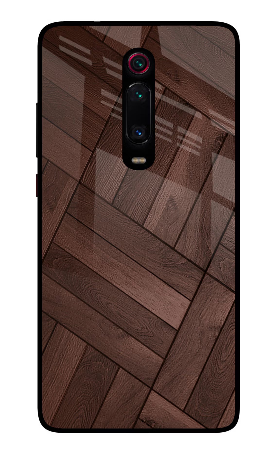 Wooden Texture Design Redmi K20/K20 Pro Glass Case Back Cover by Casekaro
