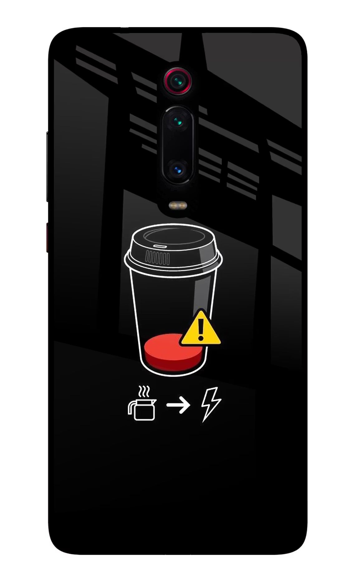 Coffee Redmi K20/K20 Pro Glass Case Back Cover by Casekaro