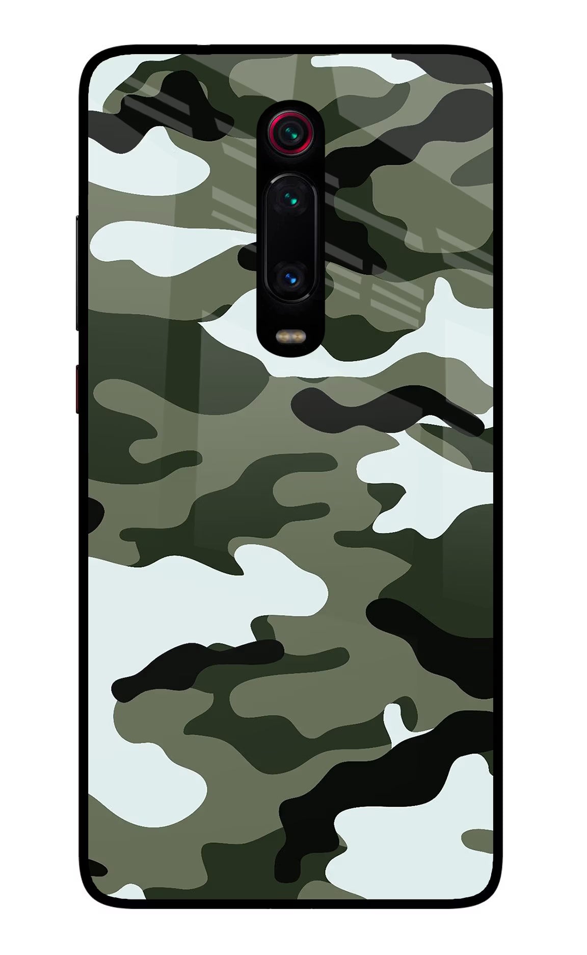 Camouflage Redmi K20/K20 Pro Glass Case Back Cover by Casekaro