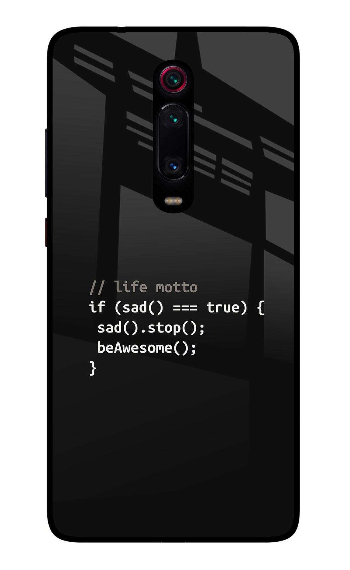 Life Motto Code Redmi K20/K20 Pro Glass Case