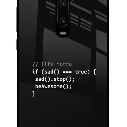 Life Motto Code Redmi K20/K20 Pro Glass Case