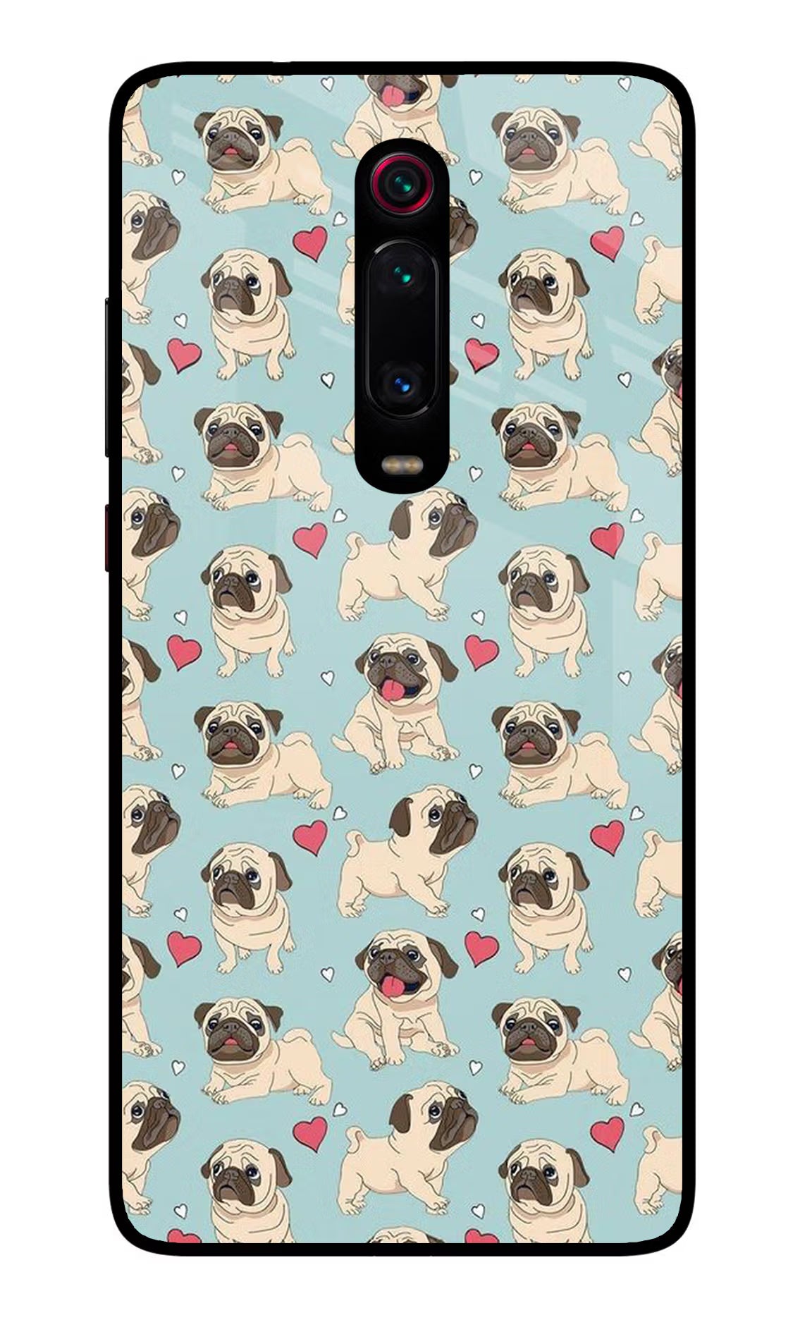 Pug Dog Redmi K20/K20 Pro Glass Case Back Cover by Casekaro