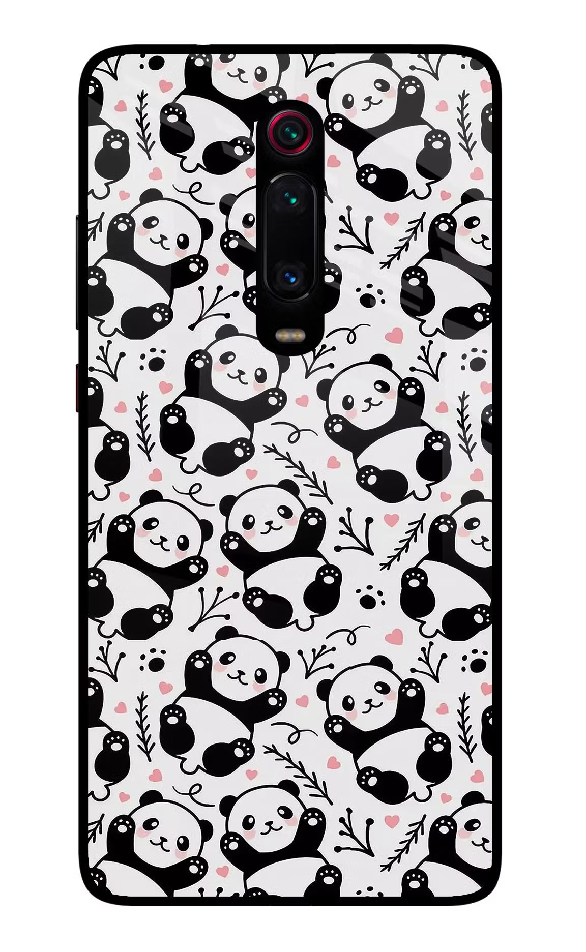 Cute Panda Redmi K20/K20 Pro Glass Case Back Cover by Casekaro