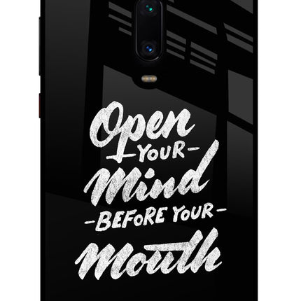 Open Your Mind Before Your Mouth Redmi K20/K20 Pro Glass Case