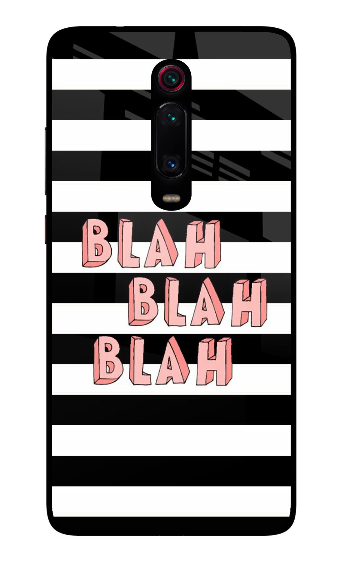 Blah Blah Blah Redmi K20/K20 Pro Glass Case Back Cover by Casekaro