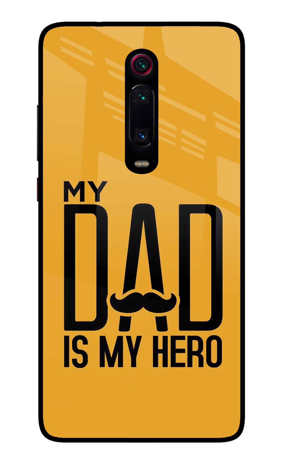 My Dad Is My Hero Redmi K20/K20 Pro Glass Case Back Cover by Casekaro