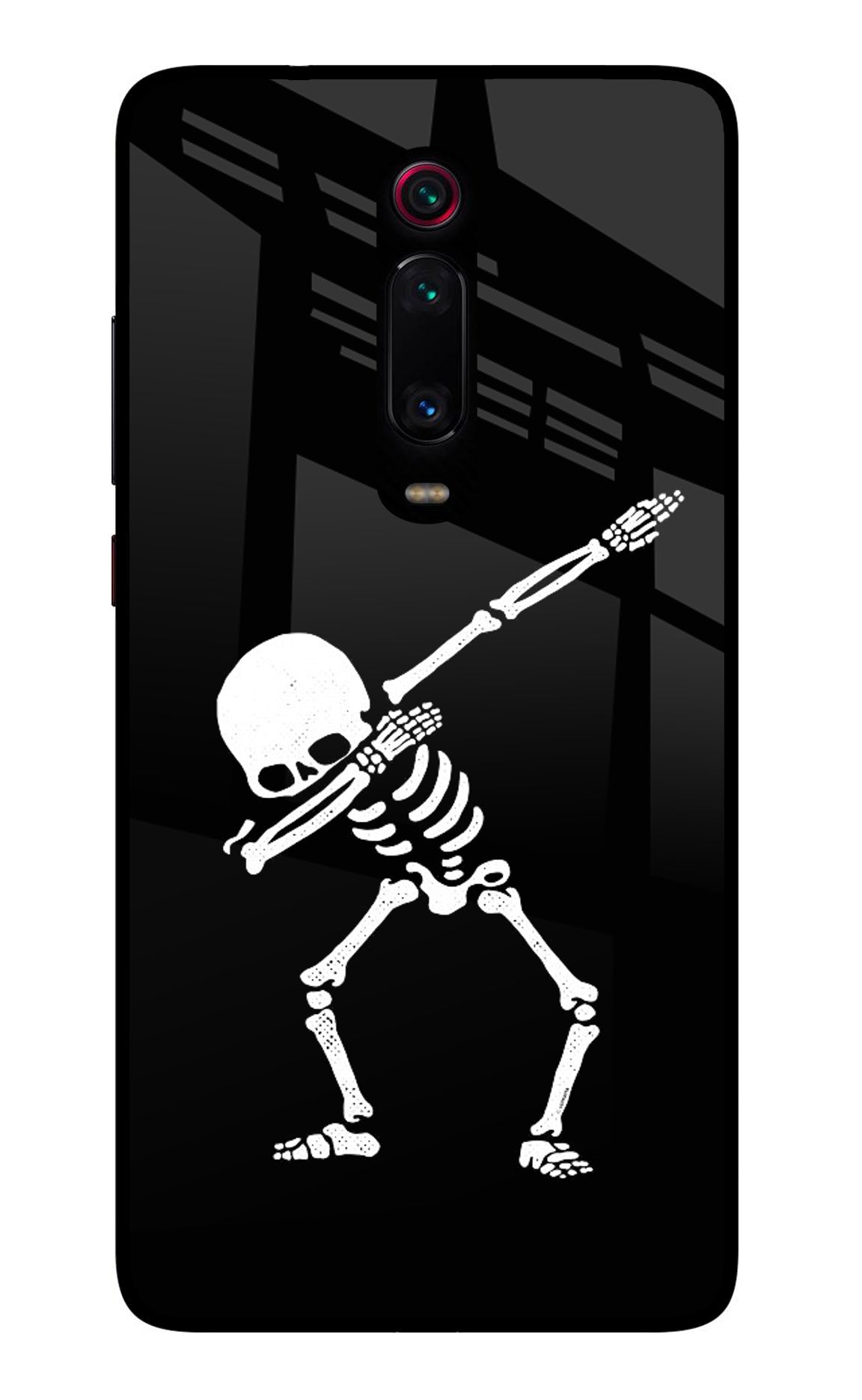 Dabbing Skeleton Art Redmi K20/K20 Pro Glass Case