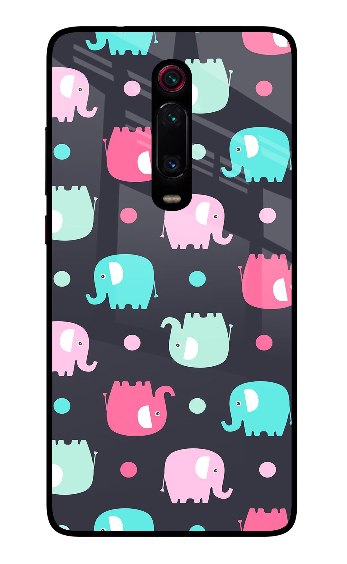 Elephants Redmi K20/K20 Pro Glass Case Back Cover by Casekaro