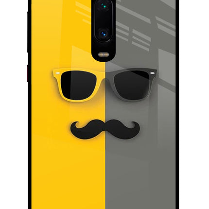 Sunglasses with Mustache Redmi K20/K20 Pro Glass Case
