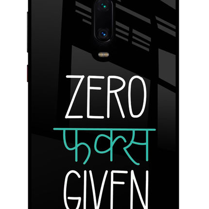 Zero Fucks Given Redmi K20/K20 Pro Glass Case
