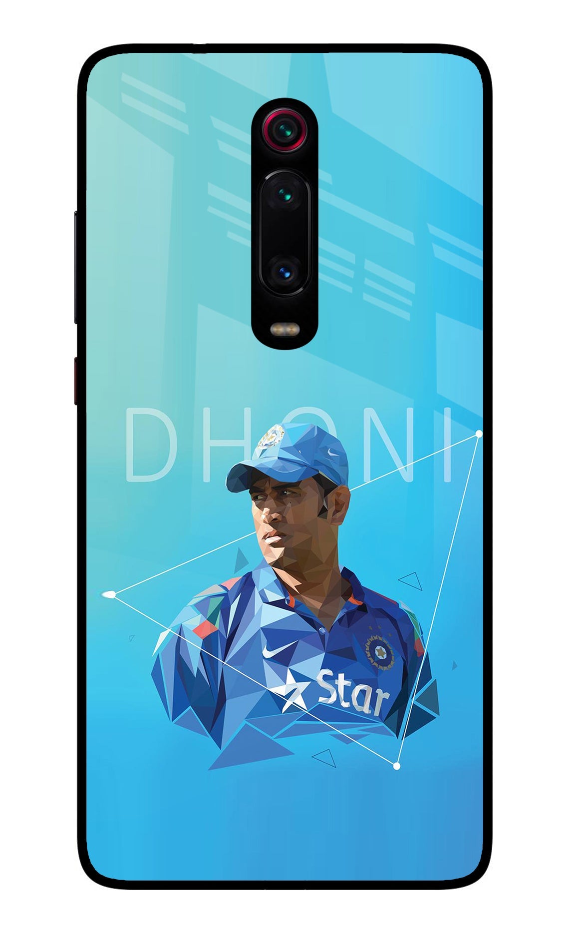 Dhoni Artwork Redmi K20/K20 Pro Glass Case