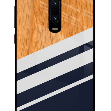 Blue and white wooden Redmi K20/K20 Pro Glass Case