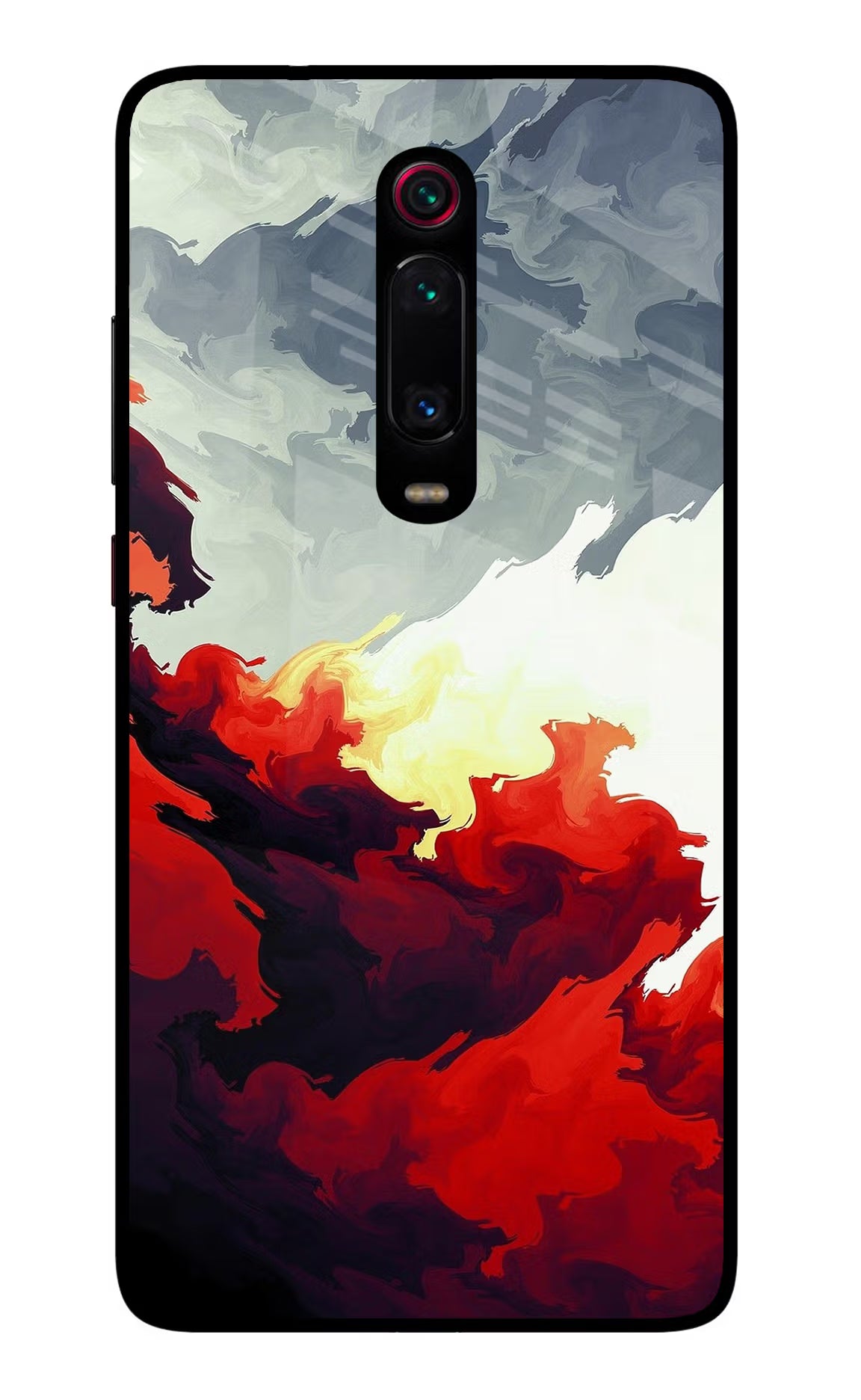 Fire Cloud Redmi K20/K20 Pro Glass Case Back Cover by Casekaro