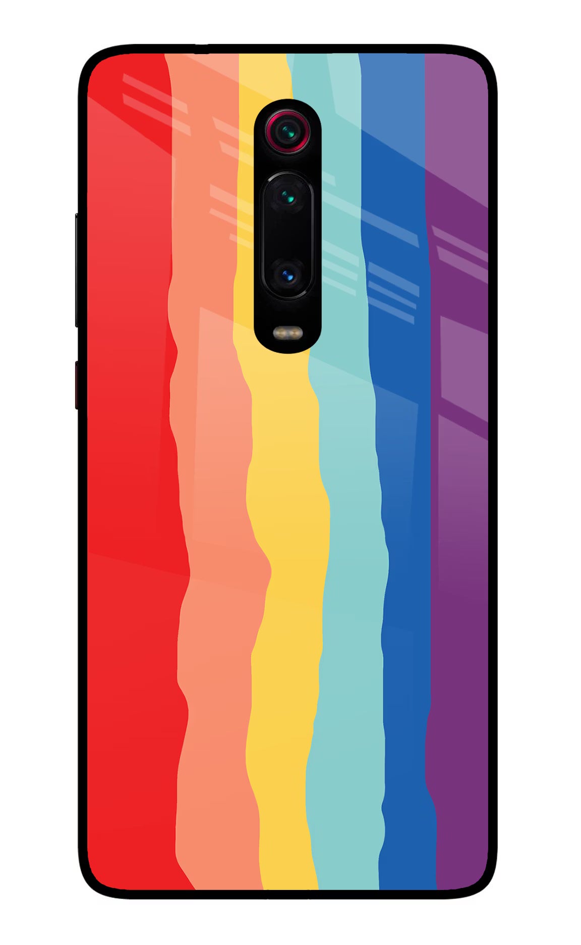 Rainbow Redmi K20/K20 Pro Glass Case Back Cover by Casekaro