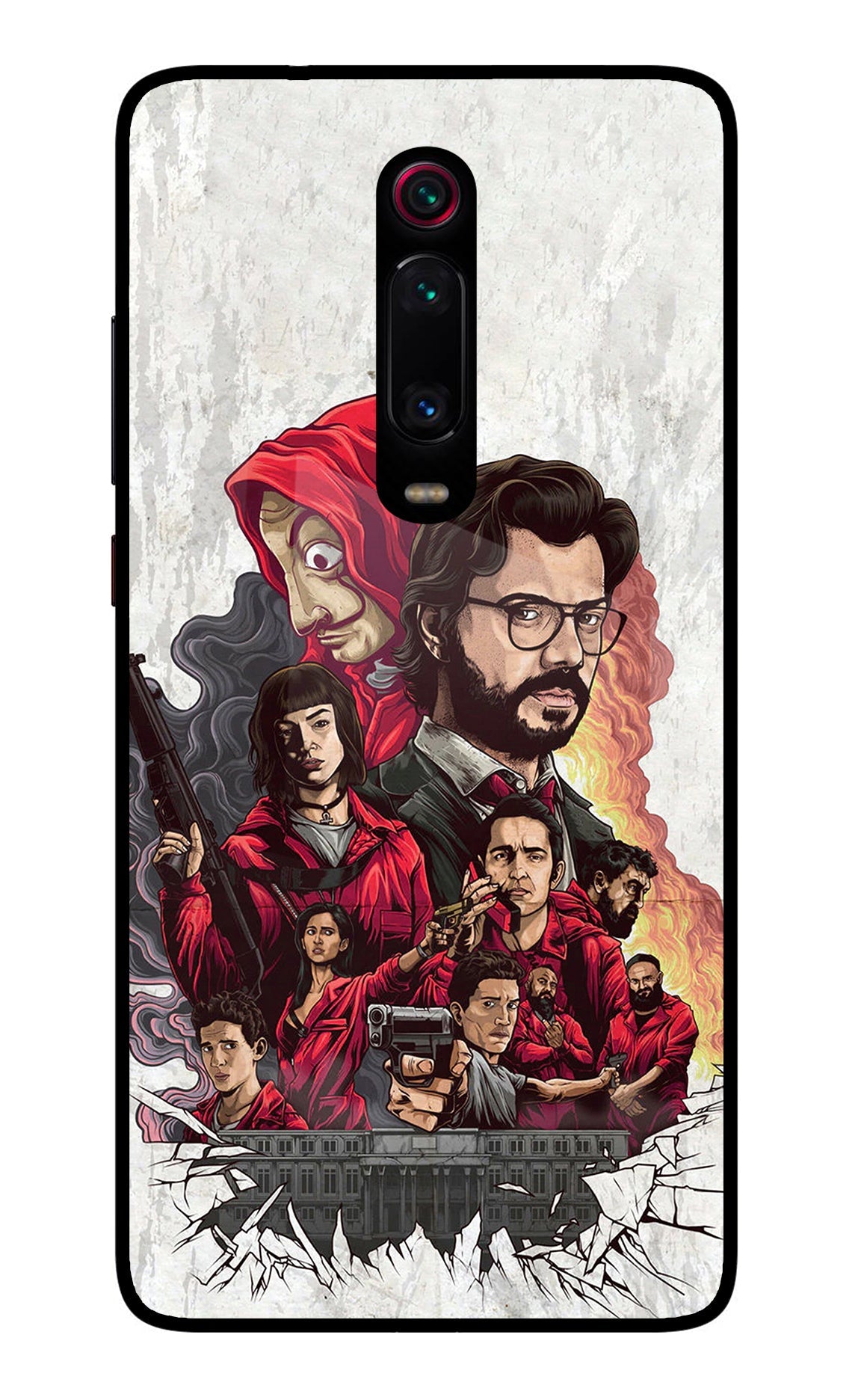 Money Heist Artwork Redmi K20/K20 Pro Glass Case