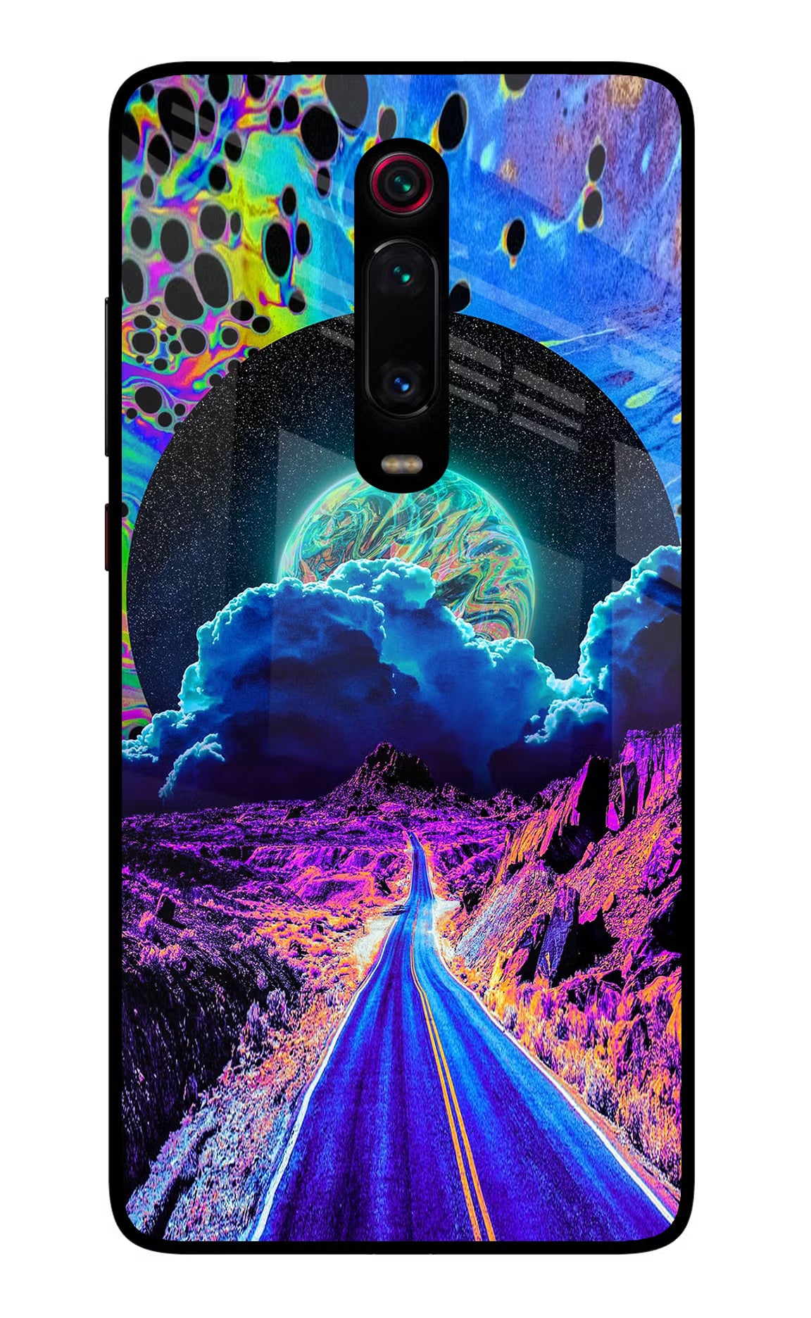 Psychedelic Painting Redmi K20/K20 Pro Glass Case Back Cover by Casekaro