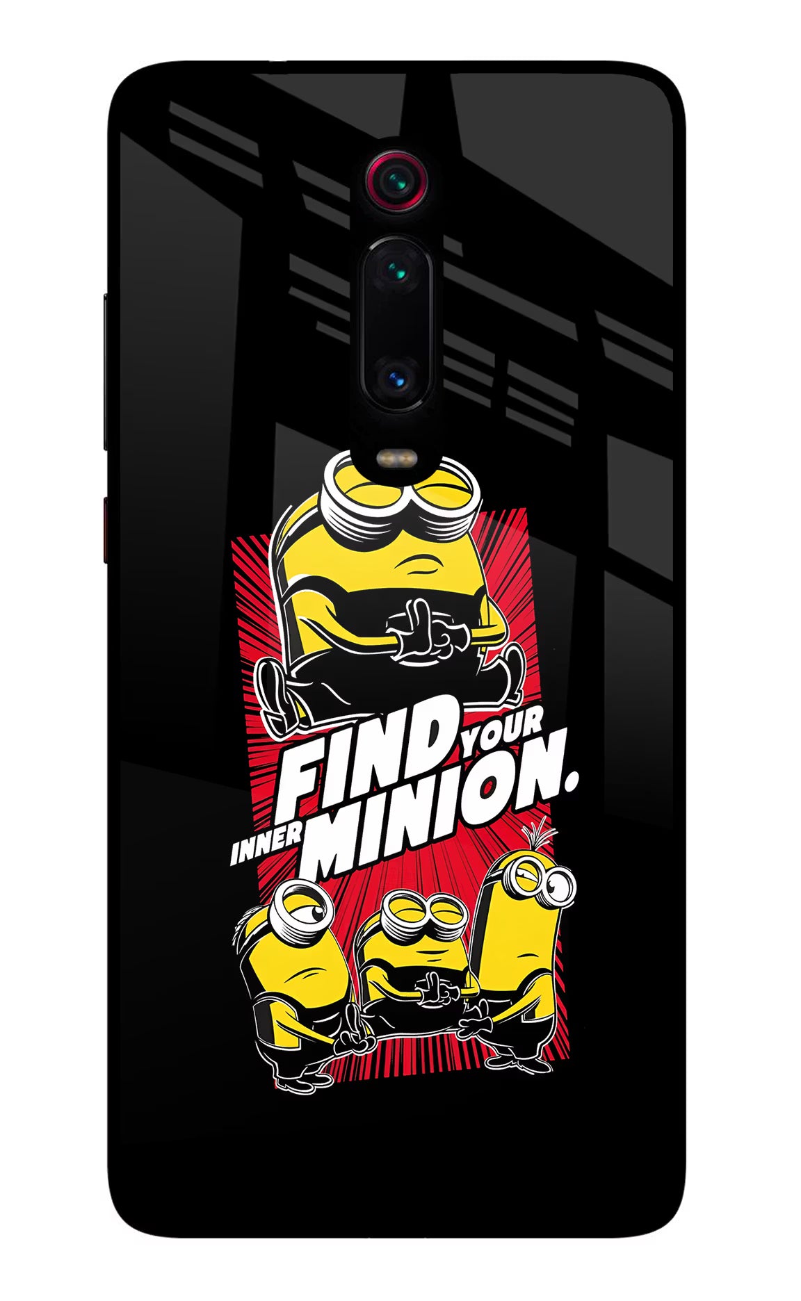 Find your inner Minion Redmi K20/K20 Pro Glass Case Back Cover by Casekaro