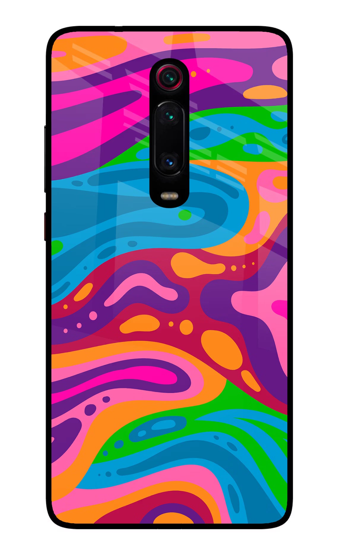 Trippy Pattern Redmi K20/K20 Pro Glass Case Back Cover by Casekaro