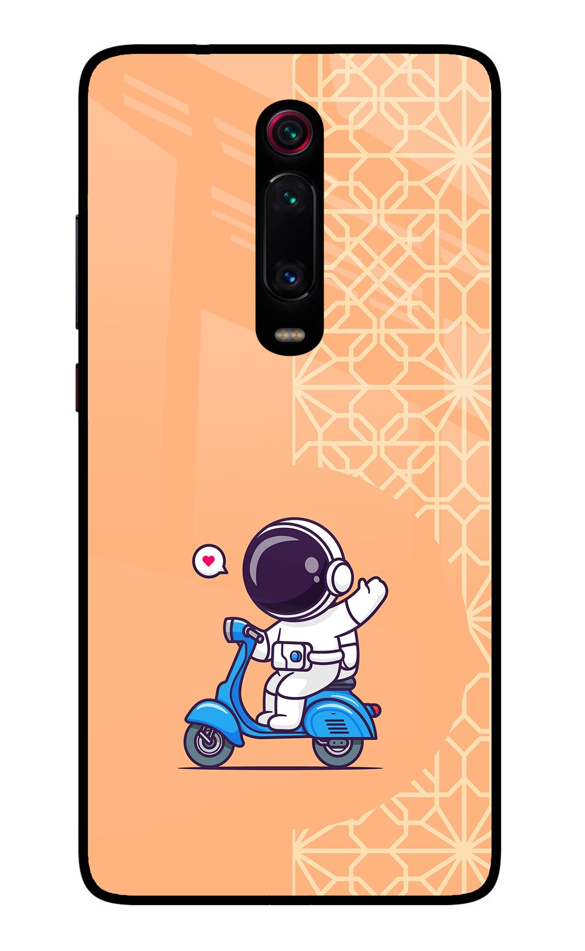 Cute Astronaut Riding Redmi K20/K20 Pro Glass Case