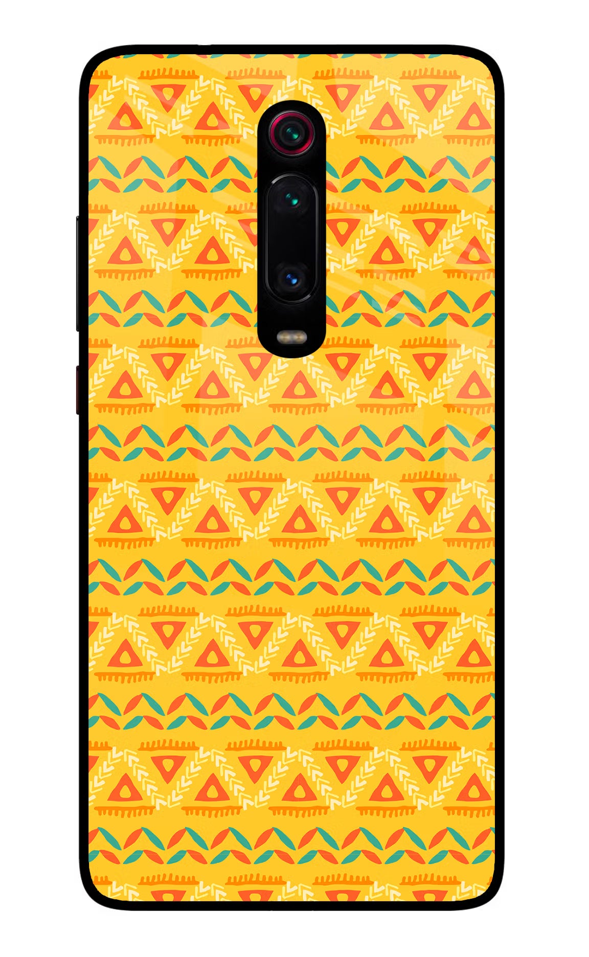 Tribal Pattern Redmi K20/K20 Pro Glass Case Back Cover by Casekaro