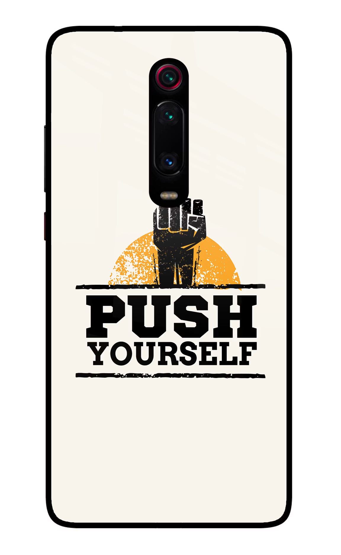 Push Yourself Redmi K20/K20 Pro Glass Case Back Cover by Casekaro