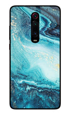 Blue Glitter Marble Redmi K20/K20 Pro Glass Case