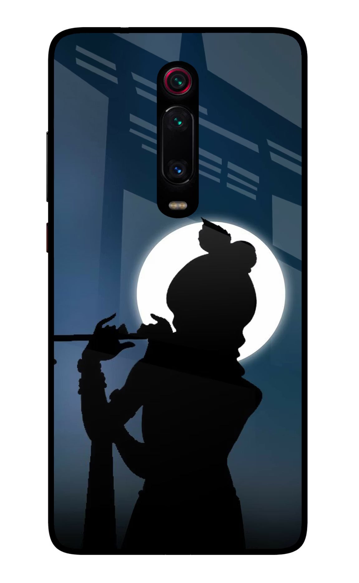 Shri Krishna Silhouette Redmi K20/K20 Pro Glass Case Back Cover by Casekaro