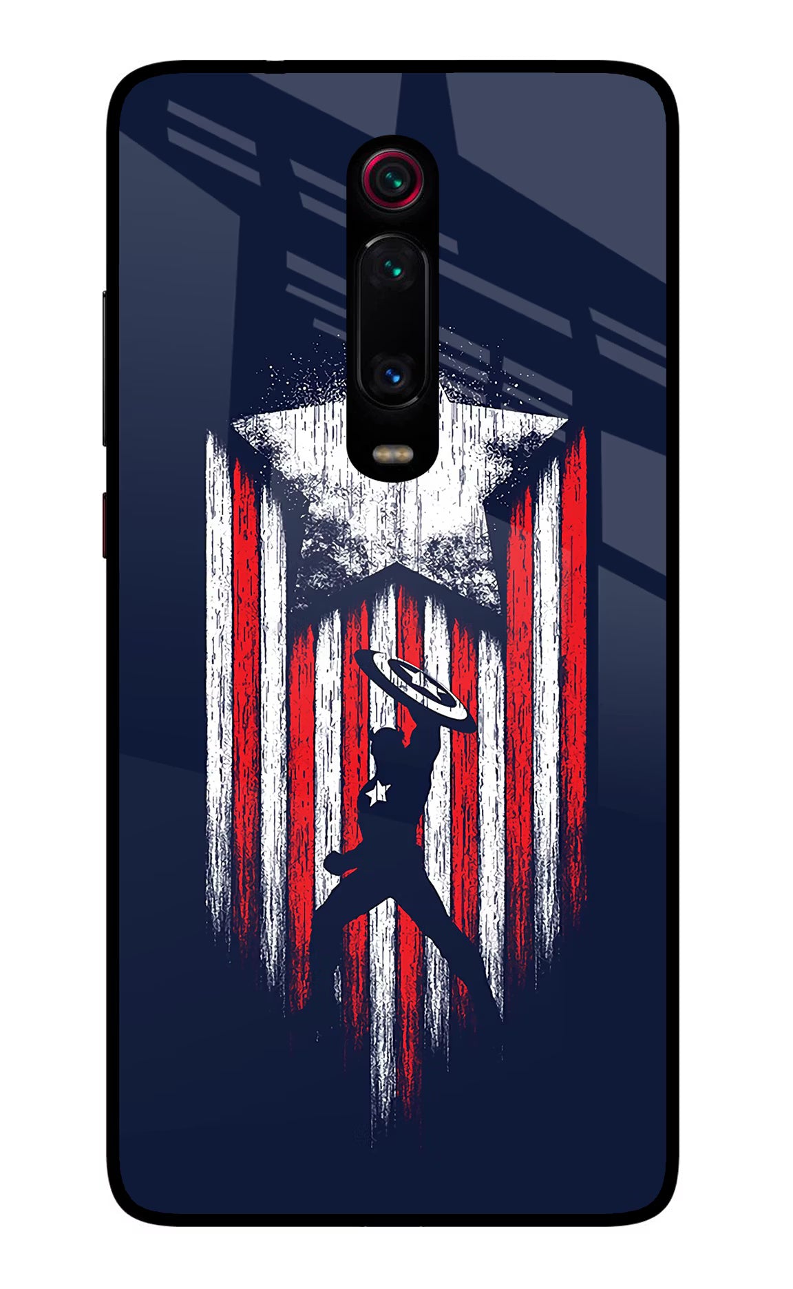 Captain America Marvel Art Redmi K20/K20 Pro Glass Case Back Cover by Casekaro