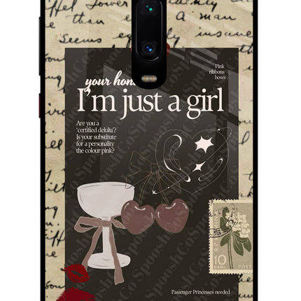 I am just a girl Redmi K20/K20 Pro Glass Case
