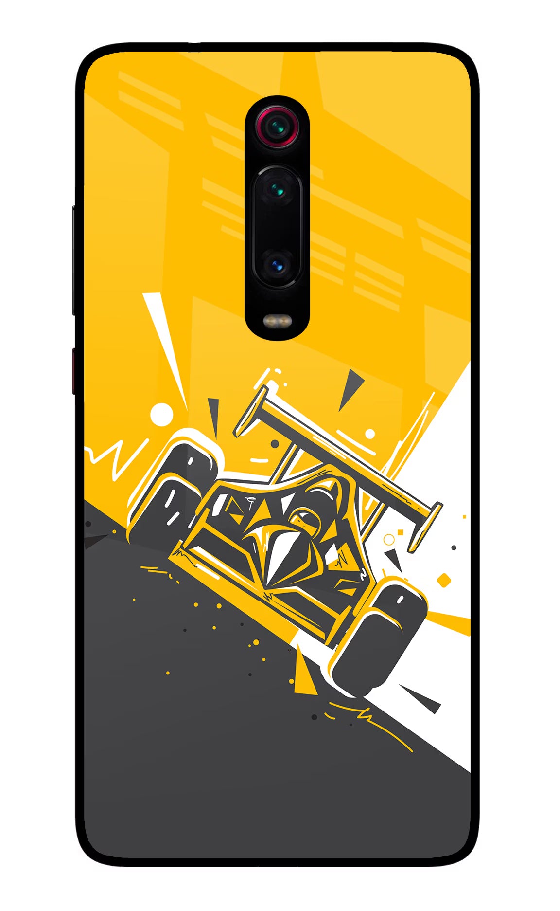Track King Redmi K20/K20 Pro Glass Case Back Cover by Casekaro