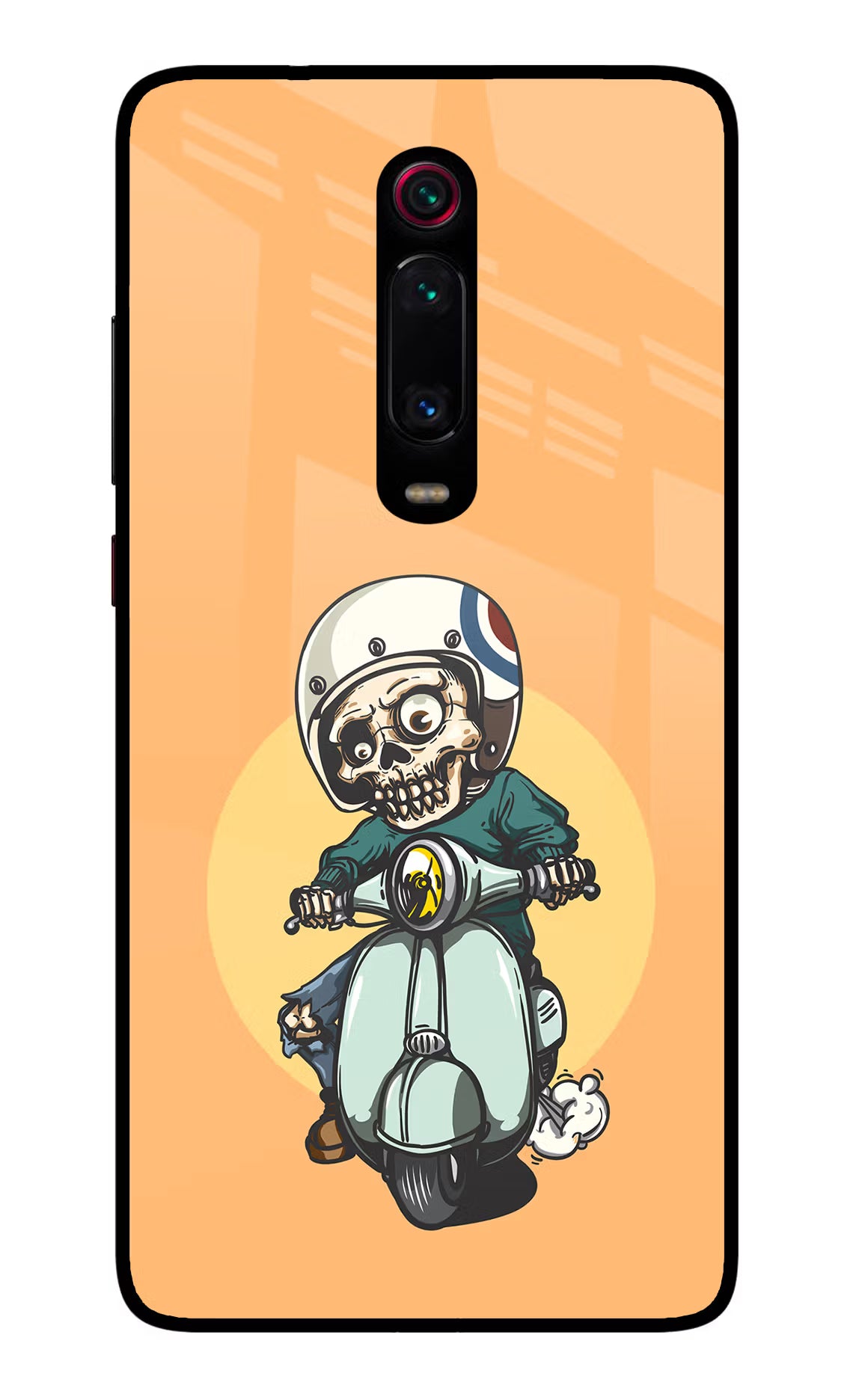 Undead Biker Redmi K20/K20 Pro Glass Case Back Cover by Casekaro