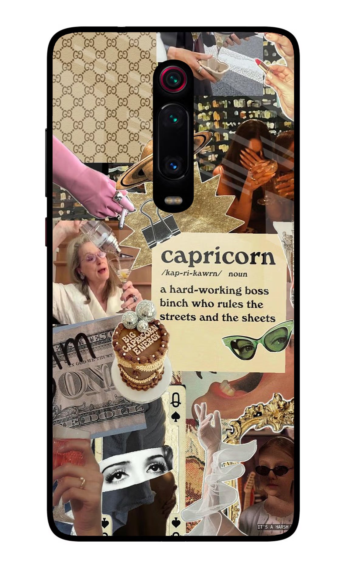 Capricorn Zodiac Redmi K20/K20 Pro Glass Case Back Cover by Casekaro