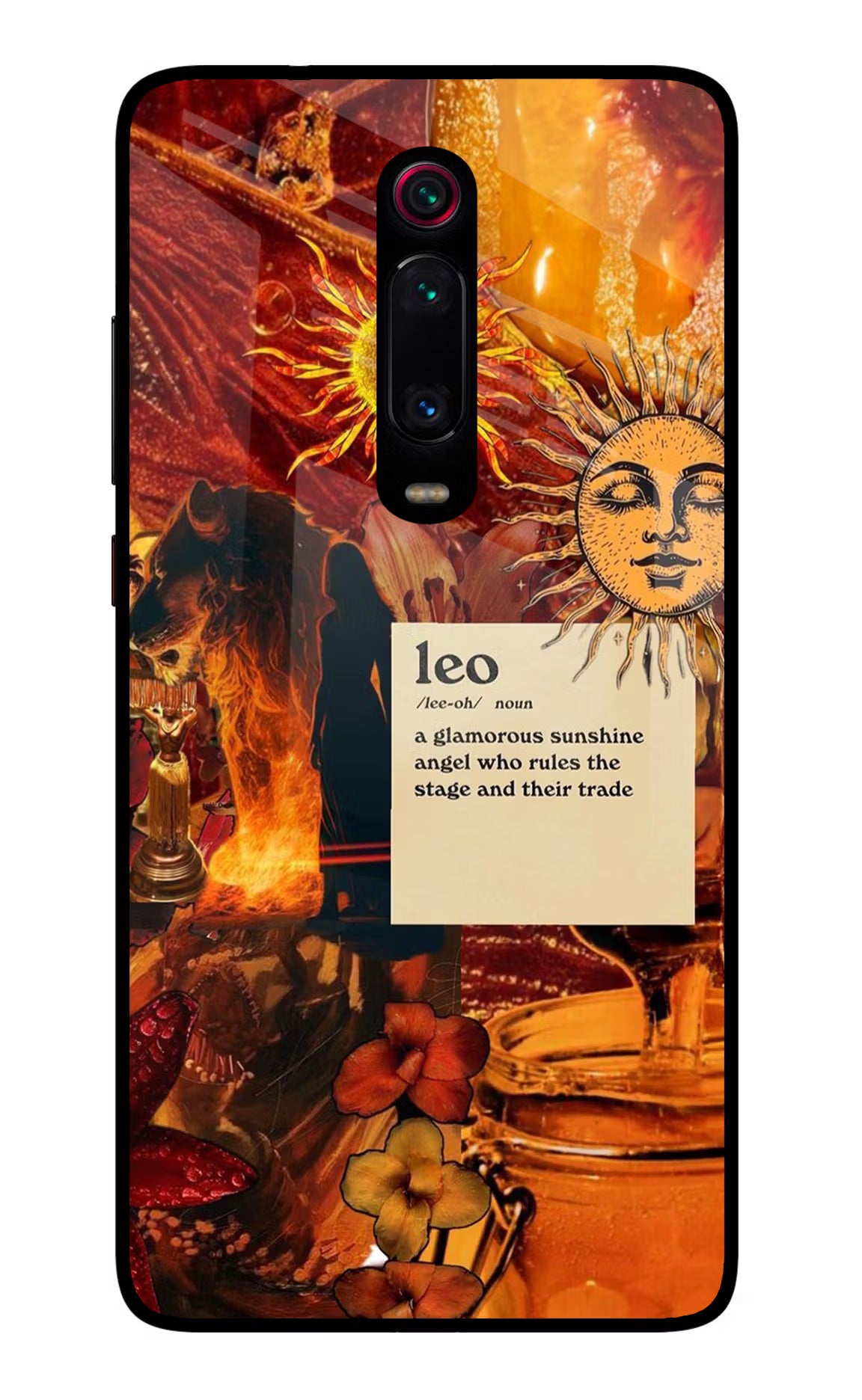 Leo Zodiac Redmi K20/K20 Pro Glass Case Back Cover by Casekaro
