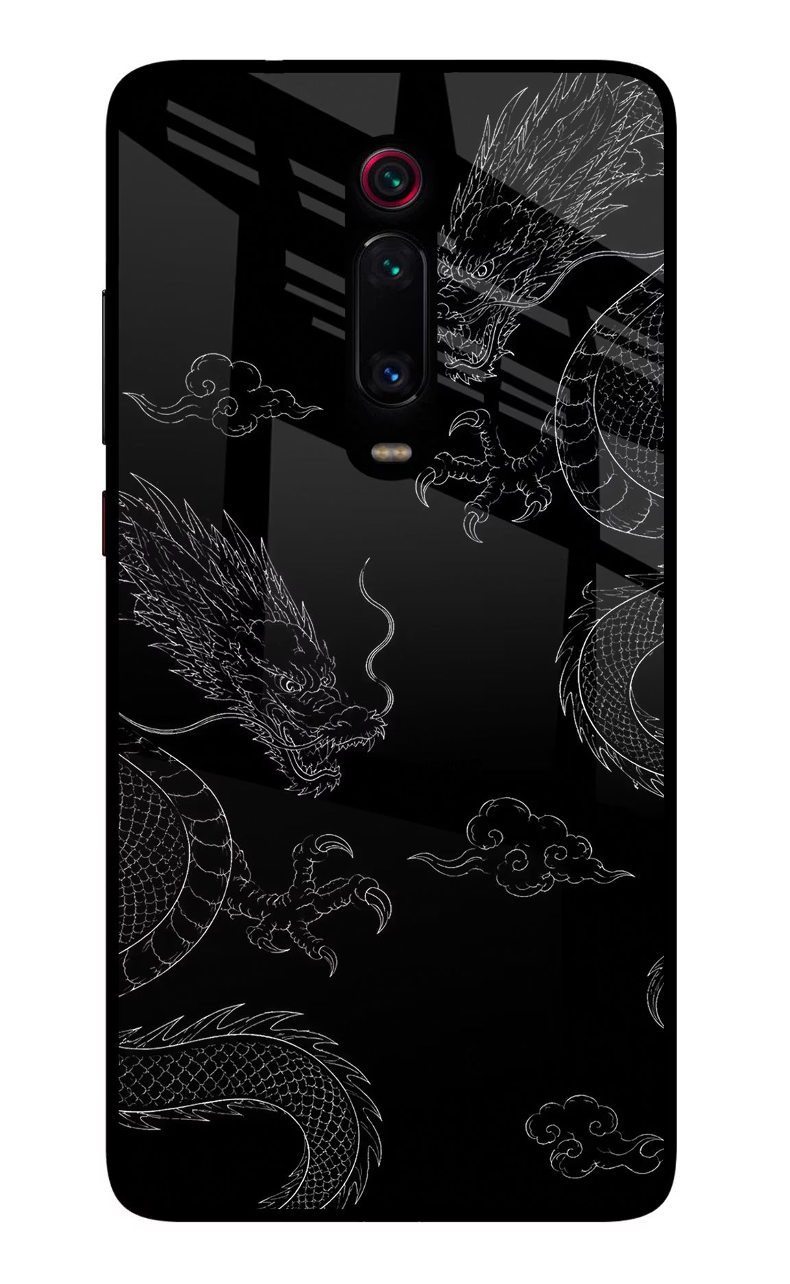 Twin Dragons Redmi K20/K20 Pro Glass Case Back Cover by Casekaro