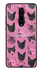 Pink Cats Redmi K20/K20 Pro Glass Case