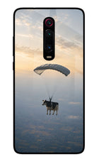 Skydiving Cow Redmi K20/K20 Pro Glass Case