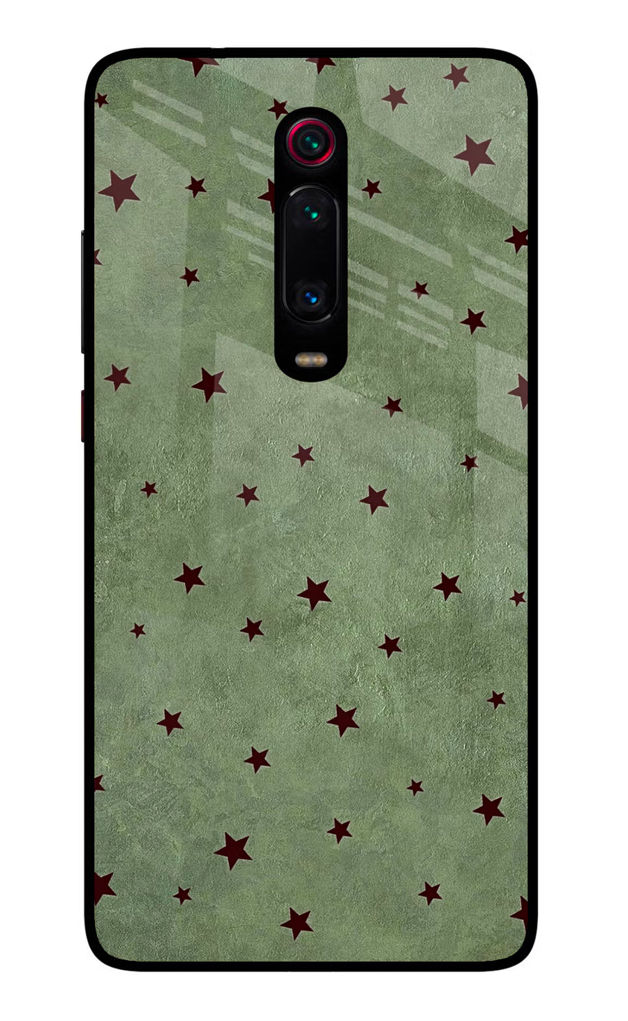 Green Stars Redmi K20/K20 Pro Back Cover, Glass case