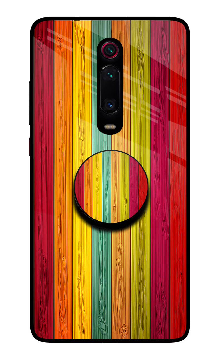 Multicolor Wooden Redmi K20/K20 Pro Pop Case, Glass case