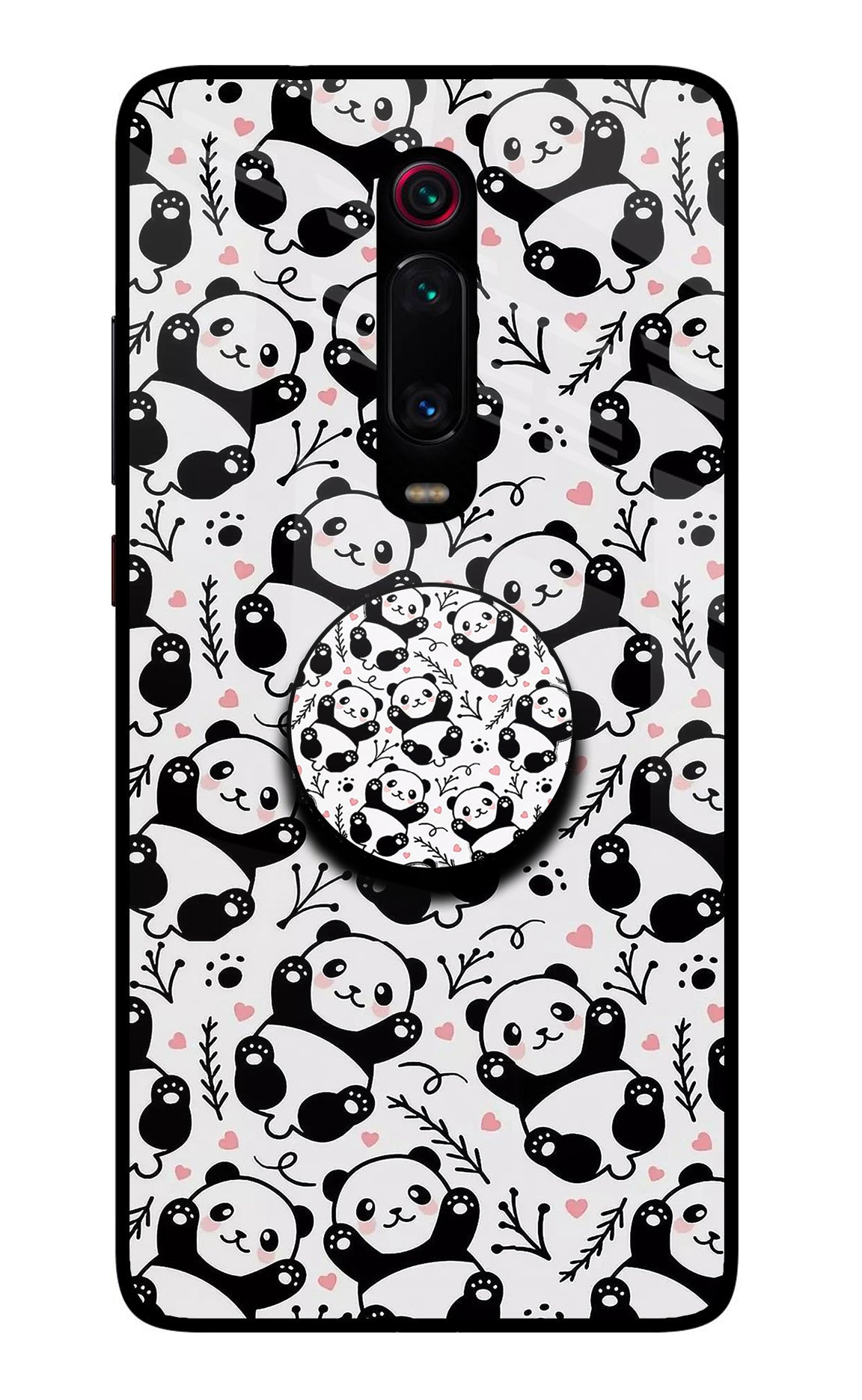 Cute Panda Redmi K20/K20 Pro Glass Case