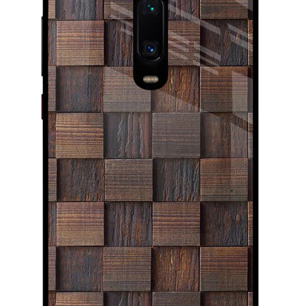 Wooden Cube Design Redmi K20 Pro Glass Case Back Cover by Casekaro
