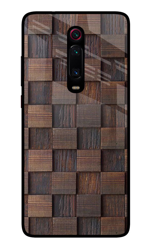 Wooden Cube Design Redmi K20 Pro Glass Case
