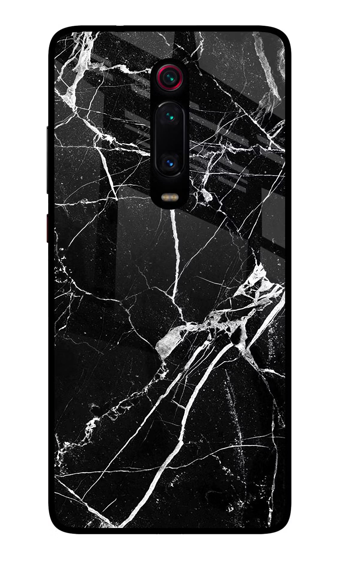Black Marble Pattern Redmi K20 Pro Glass Case